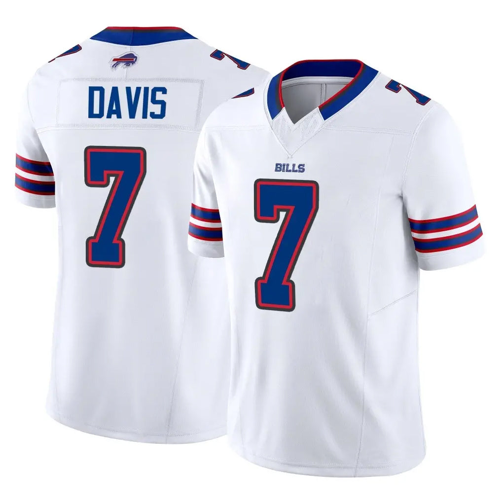 Yuxns B.Bills #7 Ray Davis Player White Vapor F.U.S.E. Limited Stitched Jerseys
