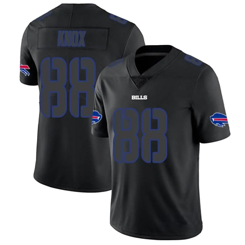 Yuxns B.Bills #88 Dawson Knox Player Black Impact Limited Stitched Jerseys
