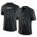 Yuxns B.Bills #88 Dawson Knox Player Black RFLCTV Limited Game Stitched Jerseys