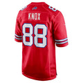 Yuxns B.Bills #88 Dawson Knox Red Alternate Game Stitched Jerseys