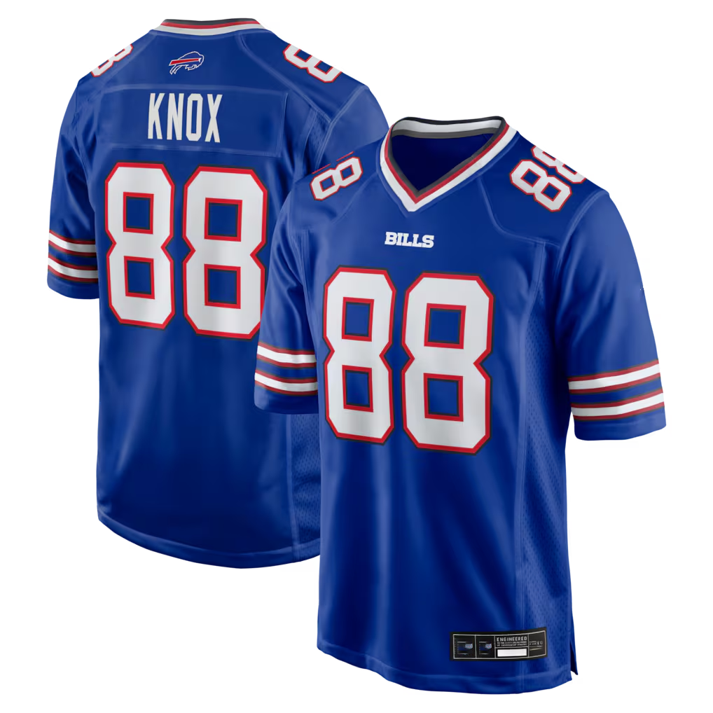 Yuxns B.Bills #88 Dawson Knox Royal Game Player Stitched Jerseys
