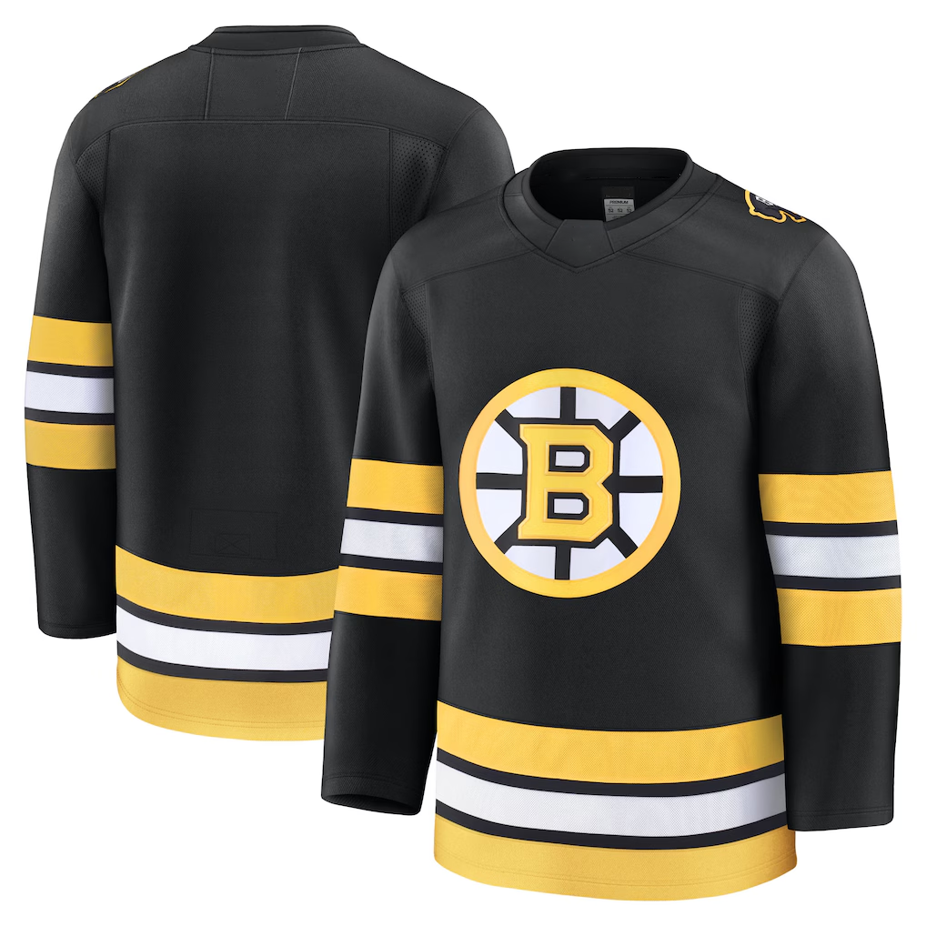 Yuxns B.Bruins Black Home Premium Stitched Jerseys