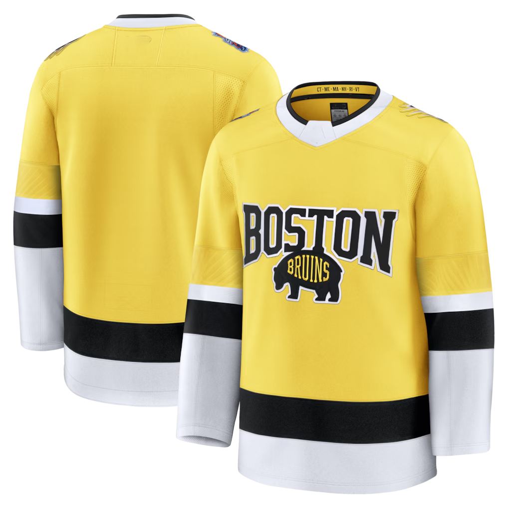 Yuxns B.Bruins Gold 2026 Stadium Series Premium  Jerseys