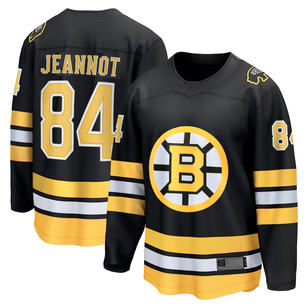 Yuxns B.Bruins #84 Tanner Jeannot Black Home Breakaway Player Stitched Jerseys