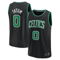 Yuxns B.Celtics #0 Jayson Tatum Black Fast Break Replica Player Jerseys - Statement Edition
