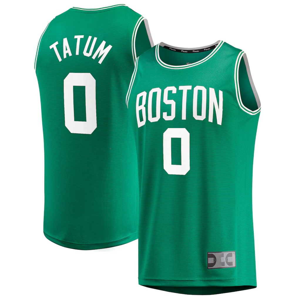 Yuxns B.Celtics #0 Jayson Tatum Kelly Green Big & Tall Fast Break Player Jerseys - Icon Edition