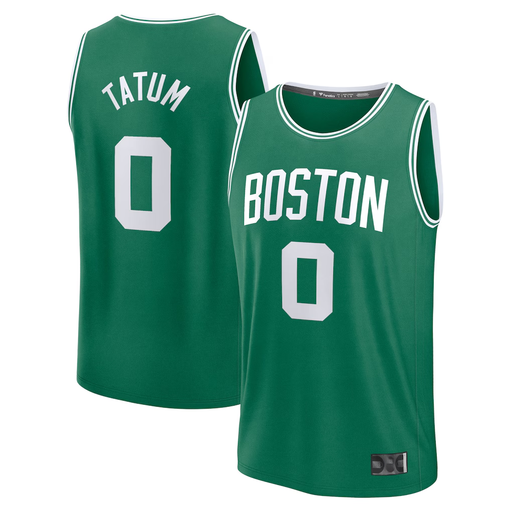 Yuxns B.Celtics #0 Jayson Tatum Kelly Green Fast Break Replica Player Jerseys - Icon Edition