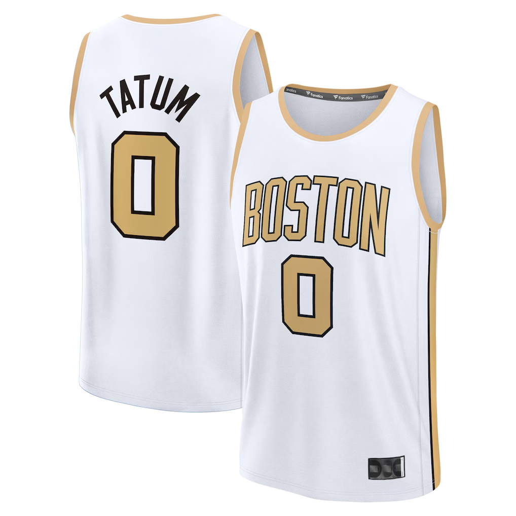 Yuxns B.Celtics #0 Jayson Tatum White 202526 City Edition Fast Break Jerseys