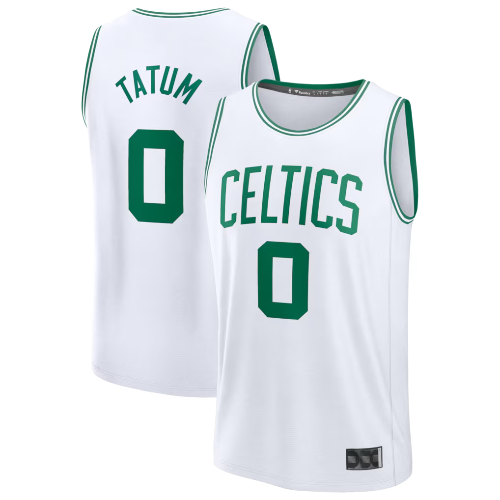 Yuxns B.Celtics #0 Jayson Tatum White Fast Break Replica Player Jerseys - Association Edition