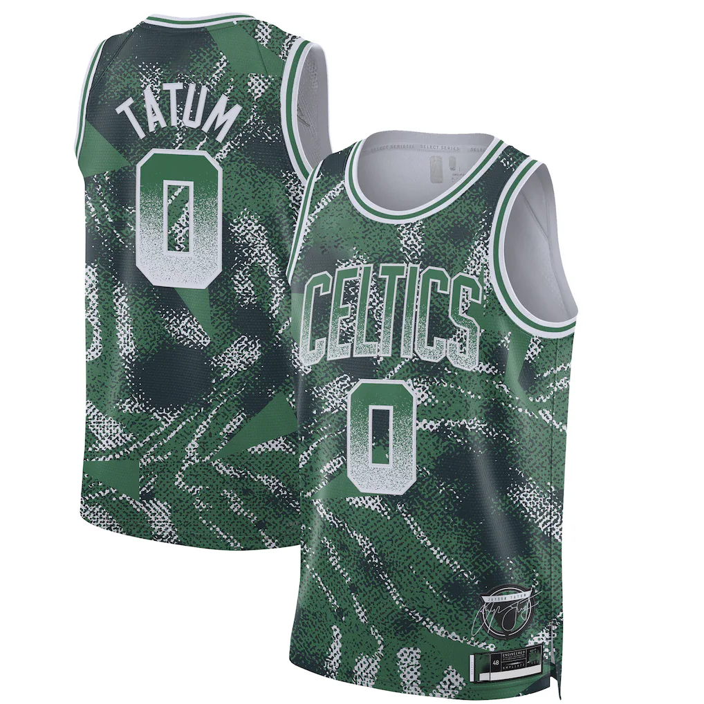 Yuxns B.Celtics #0 Jayson Tatum Green 2025 Select Series Swingman Player Jerseys