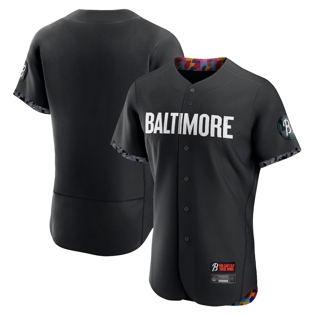 Yuxns B.Orioles Black City Connect Limited Elite Home Blank Player Stitched Jerseys