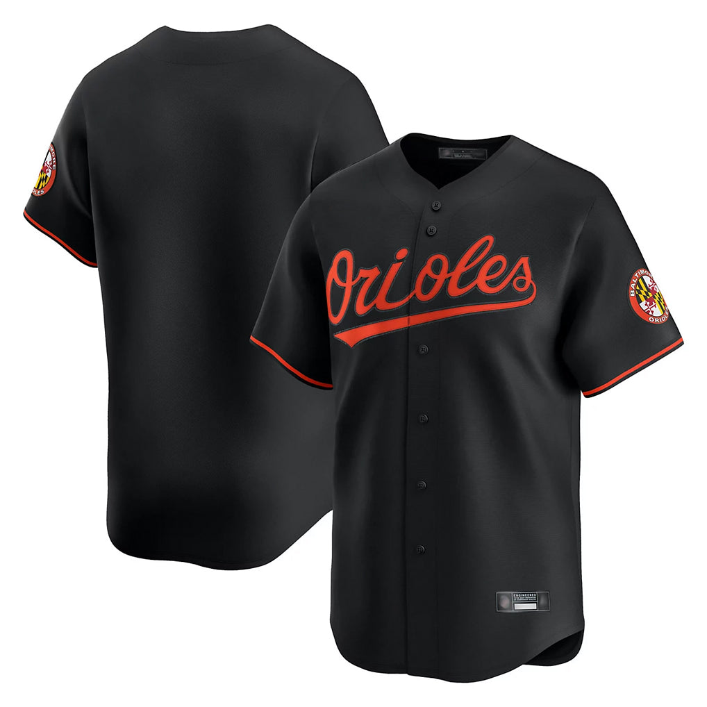 Yuxns B.Orioles Black Limited Home Game Blank Player Stitched Jerseys
