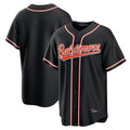 Yuxns B.Orioles Black Out Fashion Home Game Blank Player Stitched Jerseys
