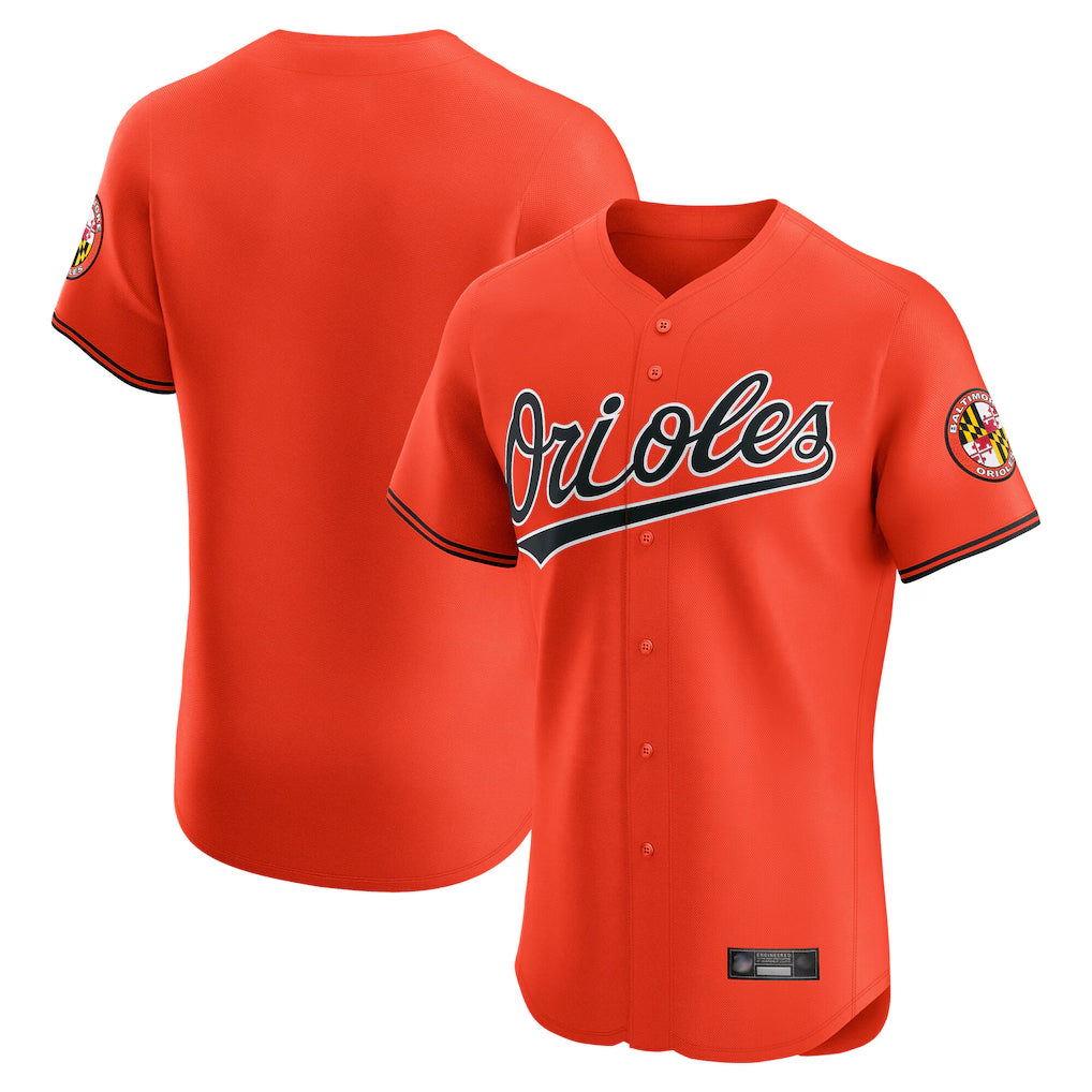 Yuxns B.Orioles Orange Limited Elite Home Game Blank Player Stitched Jerseys