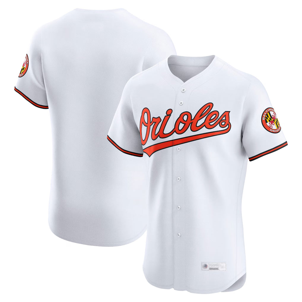 Yuxns B.Orioles White Limited Elite Home Game Blank Player Stitched Jerseys