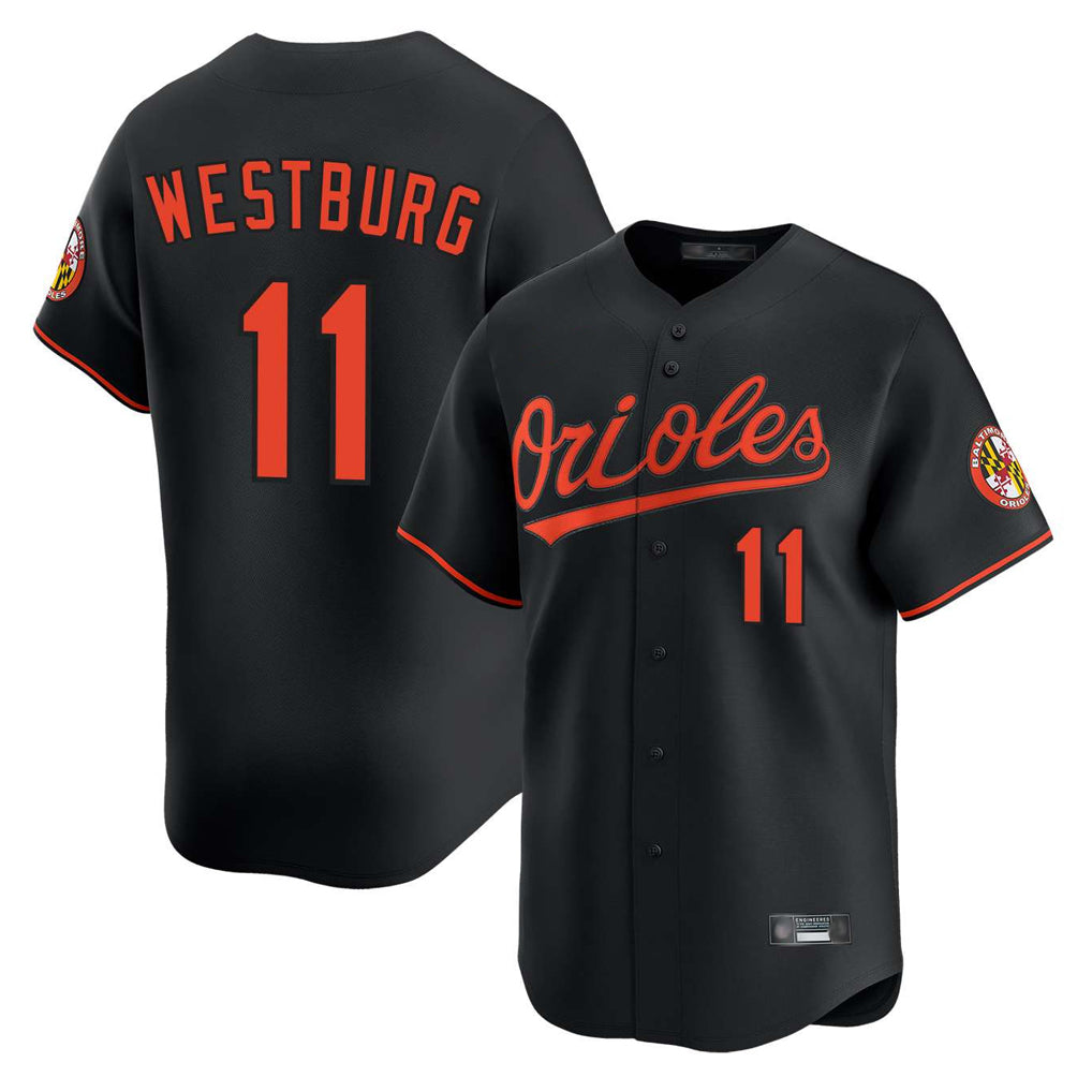 Yuxns B.Orioles #11 Jordan Westburg Player Black Limited Home Game Stitched Jerseys