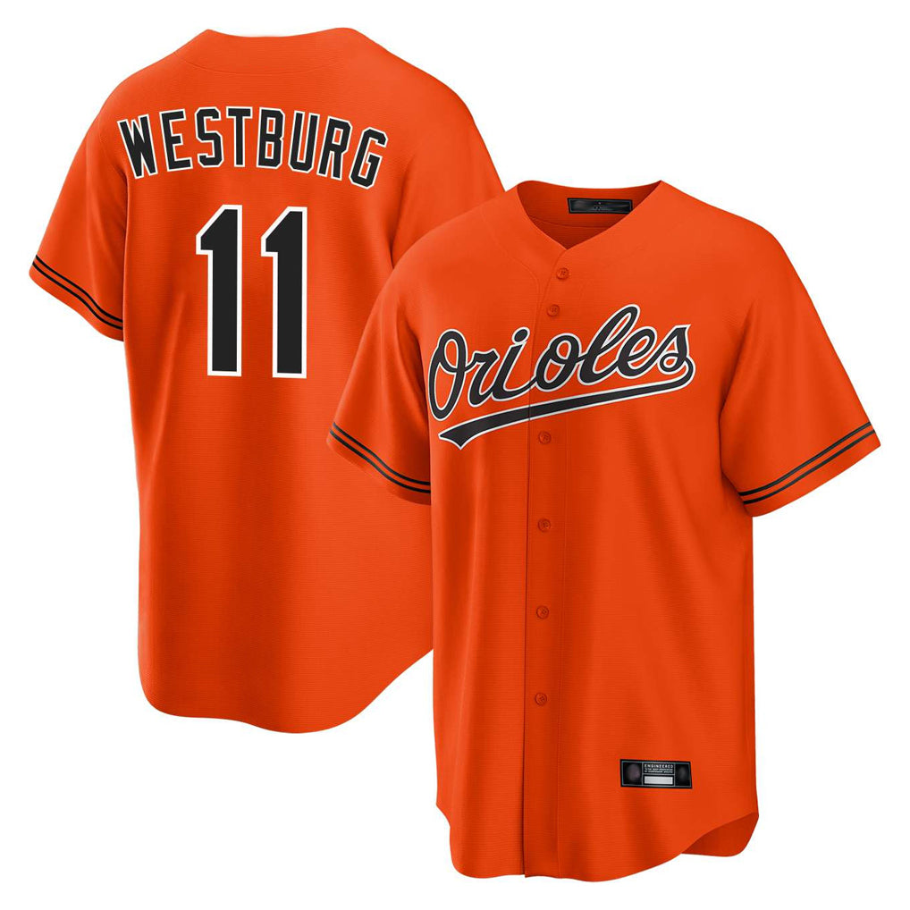 Yuxns B.Orioles #11 Jordan Westburg Player Orange Home Game Stitched Jerseys