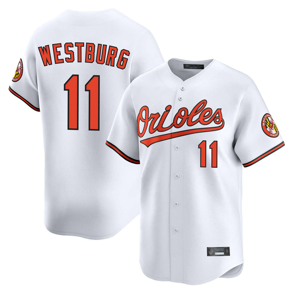 Yuxns B.Orioles #11 Jordan Westburg Player White Limited Home Game Stitched Jerseys