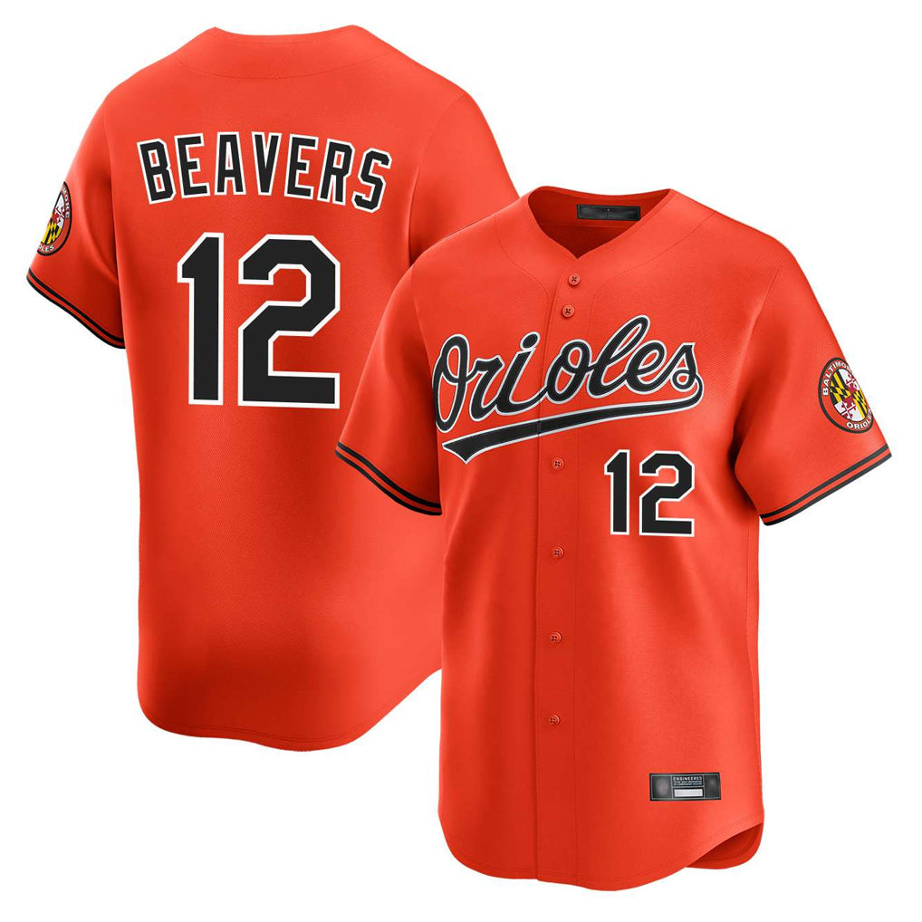 Yuxns B.Orioles #12 Dylan Beavers Player Orange Limited Home Game Stitched Jerseys