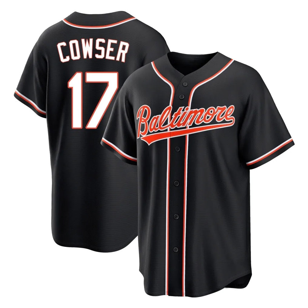 Yuxns B.Orioles #17 Colton Cowser Player Black Out Home Game Stitched Jerseys