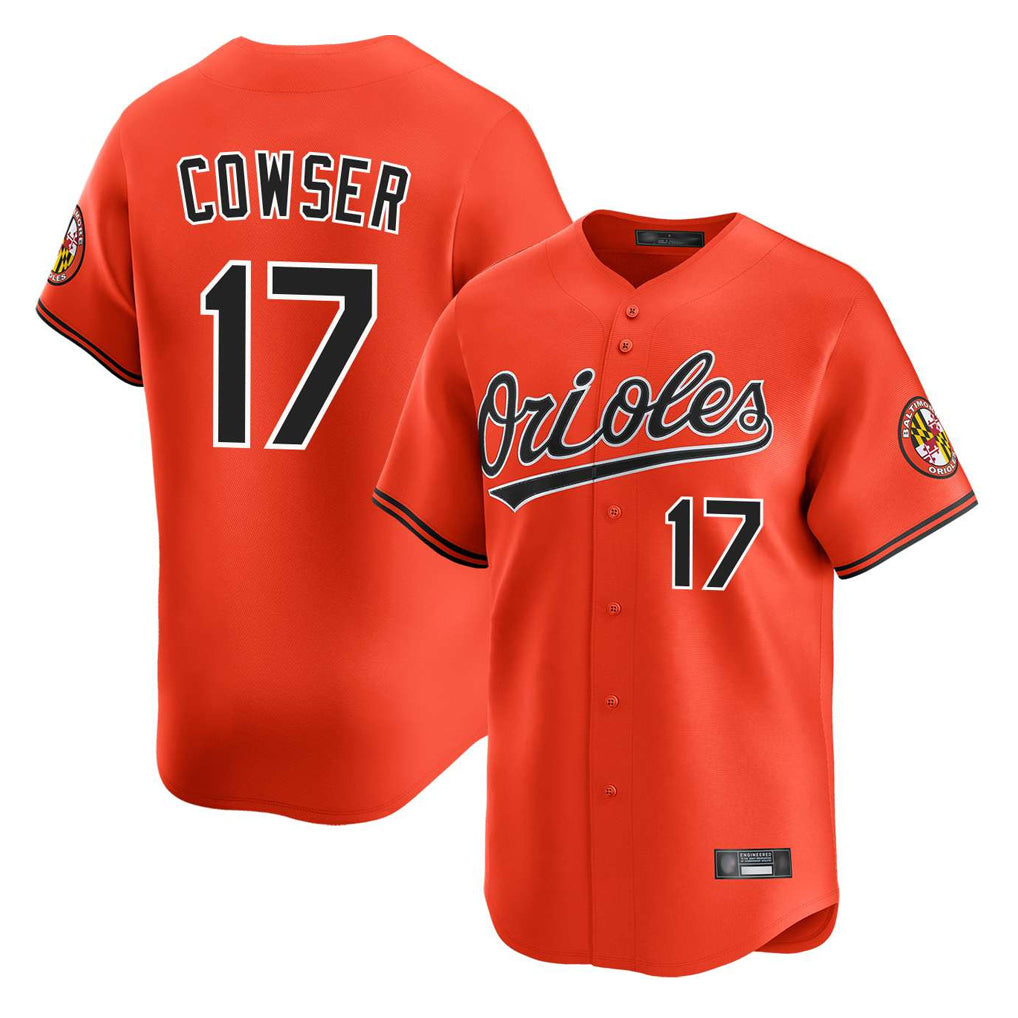 Yuxns B.Orioles #17 Colton Cowser Player Orange Limited Home Game Stitched Jerseys