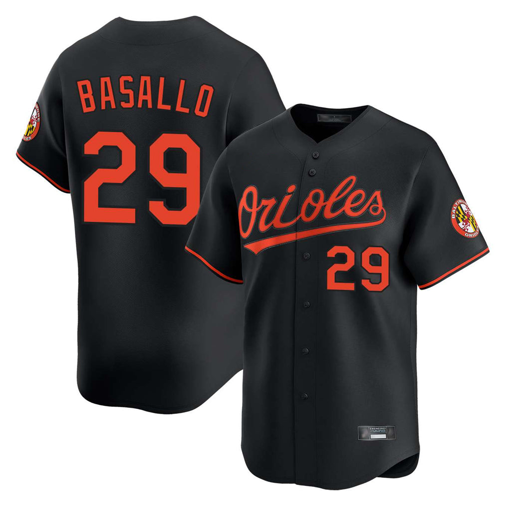 Yuxns B.Orioles #29 Samuel Basallo Player Black Limited Home Game Stitched Jerseys