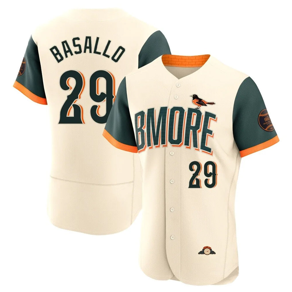 Yuxns B.Orioles #29 Samuel Basallo Player Cream 2026 City Connect Limited Elite Home Game Stitched Jerseys
