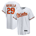 Yuxns B.Orioles #29 Samuel Basallo Player White Home Game Stitched Jerseys
