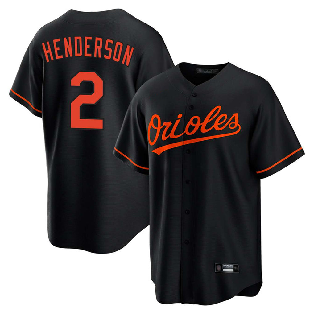 Yuxns B.Orioles #2 Gunnar Henderson Player Black Home Game Stitched Jerseys