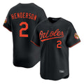 Yuxns B.Orioles #2 Gunnar Henderson Player Black Limited Home Game Stitched Jerseys