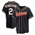 Yuxns B.Orioles #2 Gunnar Henderson Player Black Out Home Game Stitched Jerseys