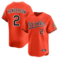 Yuxns B.Orioles #2 Gunnar Henderson Player Orange Limited Home Game Stitched Jerseys