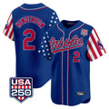 Yuxns B.Orioles #2 Gunnar Henderson Player Royal USA 250 Independence Day Vapor Premier Limited Home Game Stitched Jerseys