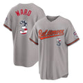 Yuxns B.Orioles #3 Taylor Ward Player Gray USA 250 Fourth of July Home Game Stitched Jerseys