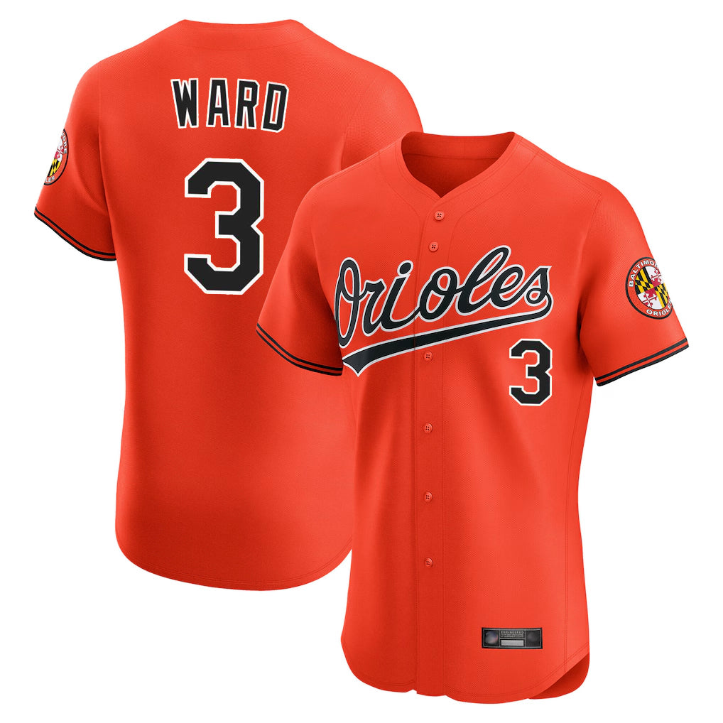 Yuxns B.Orioles #3 Taylor Ward Player Orange Limited Elite Home Game Stitched Jerseys