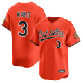 Yuxns B.Orioles #3 Taylor Ward Player Orange Limited Home Game Stitched Jerseys