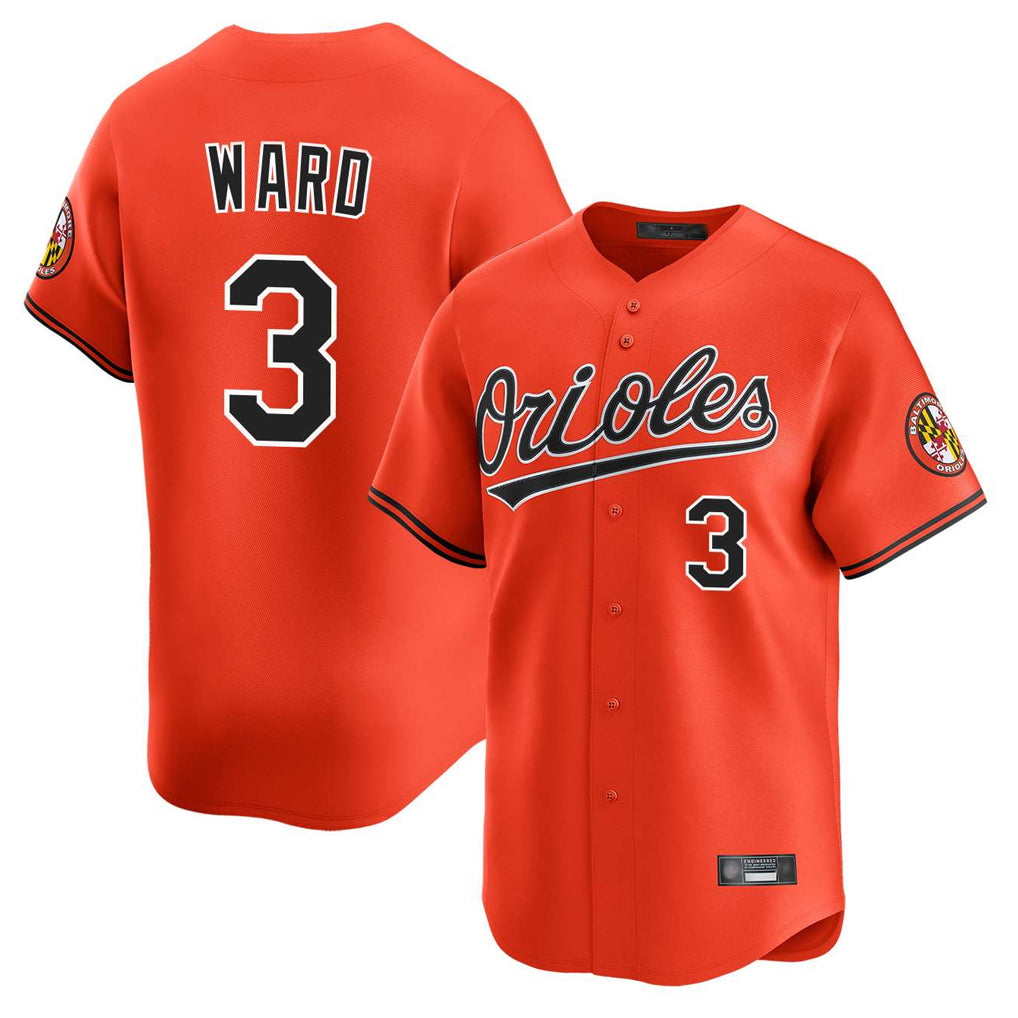 Yuxns B.Orioles #3 Taylor Ward Player Orange Limited Home Game Stitched Jerseys