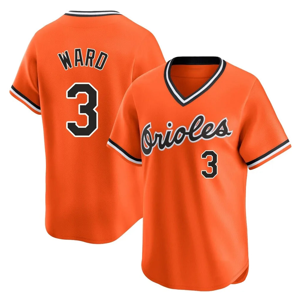 Yuxns B.Orioles #3 Taylor Ward Player Orange T-shirt Limited Home Game Stitched Jerseys