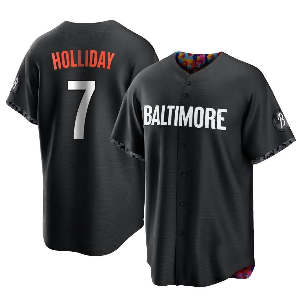 Yuxns B.Orioles #7 Jackson Holliday Player Black City Connect Home Game Stitched Jerseys