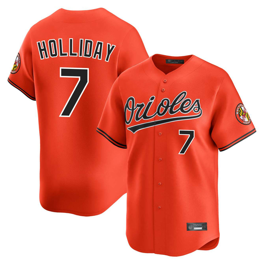 Yuxns B.Orioles #7 Jackson Holliday Player Orange Limited Home Game Stitched Jerseys