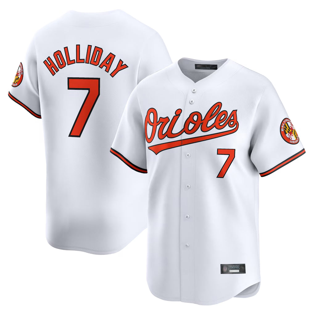 Yuxns B.Orioles #7 Jackson Holliday Player White Limited Home Game Stitched Jerseys