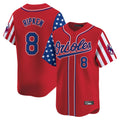 Yuxns B.Orioles #8 Cal Ripken Player Red Independence Day Vapor Premier Limited Home Game Stitched Jerseys