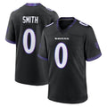 Yuxns B.Ravens #0 Roquan Smith Player Black Home Game Stitched Jerseys
