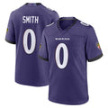 Yuxns B.Ravens #0 Roquan Smith Player Purple Home Game Stitched Jerseys
