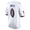 Yuxns B.Ravens #0 Roquan Smith Player White Alternate Home Game Stitched Jerseys