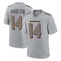 Yuxns B.Ravens #14 Kyle Hamilton Player Gray Replica Limited Stitched Jerseys