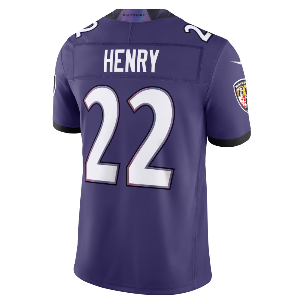 Yuxns B.Ravens #22 Derrick Henry Purple Team Vapor F.U.S.E. Stitched Limited Jerseys