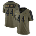 Yuxns B.Ravens #44 Marlon Humphrey Player Olive Salute To Service Limited Game Stitched Jerseys