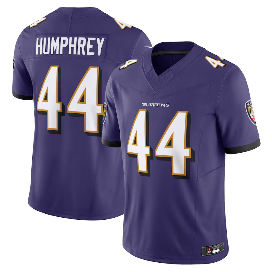 Yuxns B.Ravens #44 Marlon Humphrey Player Purple Vapor F.U.S.E. Limited Home Game Stitched Jerseys