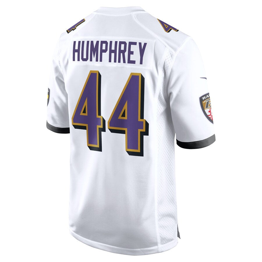 Yuxns B.Ravens #44 Marlon Humphrey Player White Alternate Home Game Stitched Jerseys